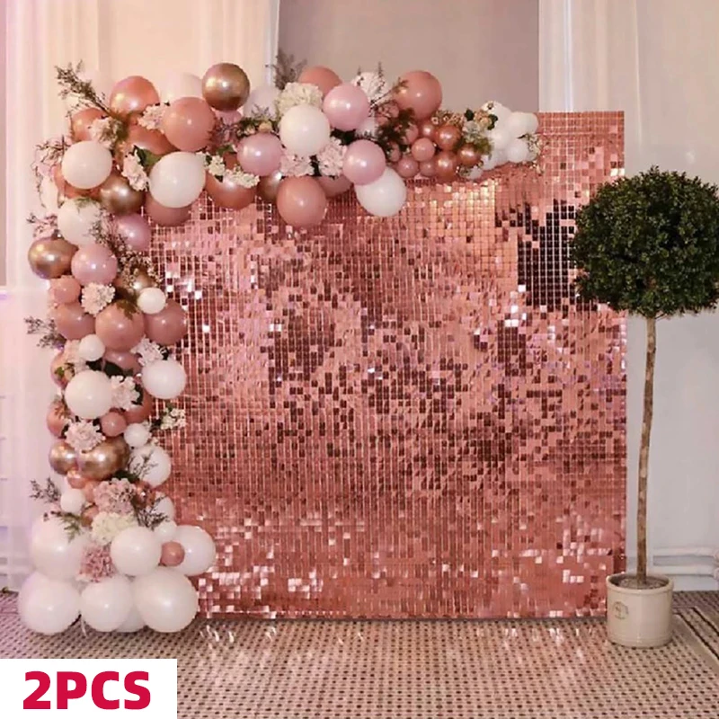 

2M Backdrop Fornite Rain For Photo Zone Birthday Decoration Wedding Decor Christmas Tinsel Glitter Foil Backdrop Party Curtain
