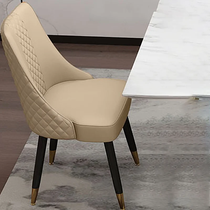 

Velvet Luxury Dining Chair Designer Light Household Solid Wood Hotel Dining Table Chair Leisure Restaurant Shop Nail Wait