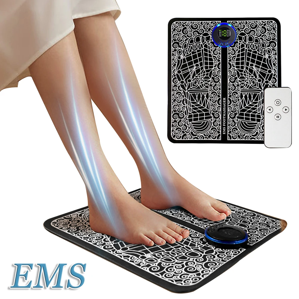 

8 Modes Electric EMS Foot Massager Pad Portable Massage Mat Muscle Stimulation Improve Blood Circulation Relief Pain Relax Feet