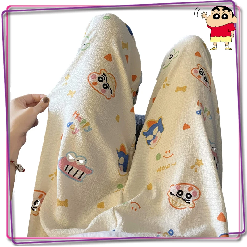 

Crayon Shin-Chan Hello Kitty Cinnamoroll Cartoon Pants Autumn and Winter New Home Women's Pants Y2K Girls' Casual Pants Gift