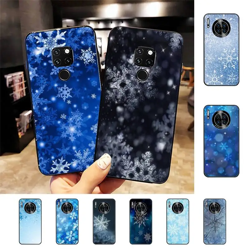 

Winter Snowflakes Phone Case for Huawei Mate 20 10 9 40 30 lite pro X Nova 2 3i 7se