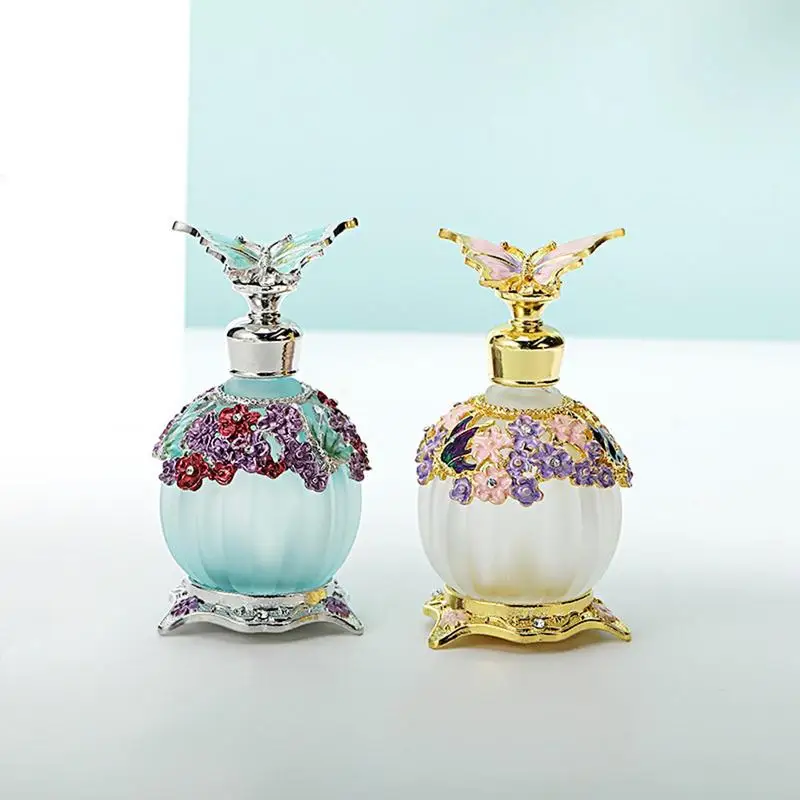 

Perfume Empty Bottle Retro Round Scent Bottle Retro Classical Style Fragrance Storage Container Gifts For Friends Family And