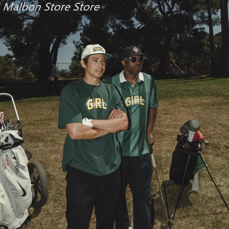 

South Korean fashion brand MALBON GOLF co-branded Sport Loose casual printed cotton short sleeve T-shirt