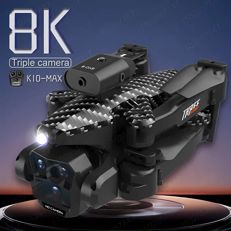 

New K10 Mini 4K Drone Wide Angle Optical Flow Localization Obstacle Avoidance RC Quadcopter 8K Professinal Three Camera Toy Gift