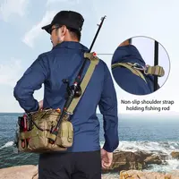 Multifunctional Men's Fishing Rod Bag Waterproof for Outdoor Fishing Tackle Fish Lure Gear Bag Carp Fishing Reel Storage Bag