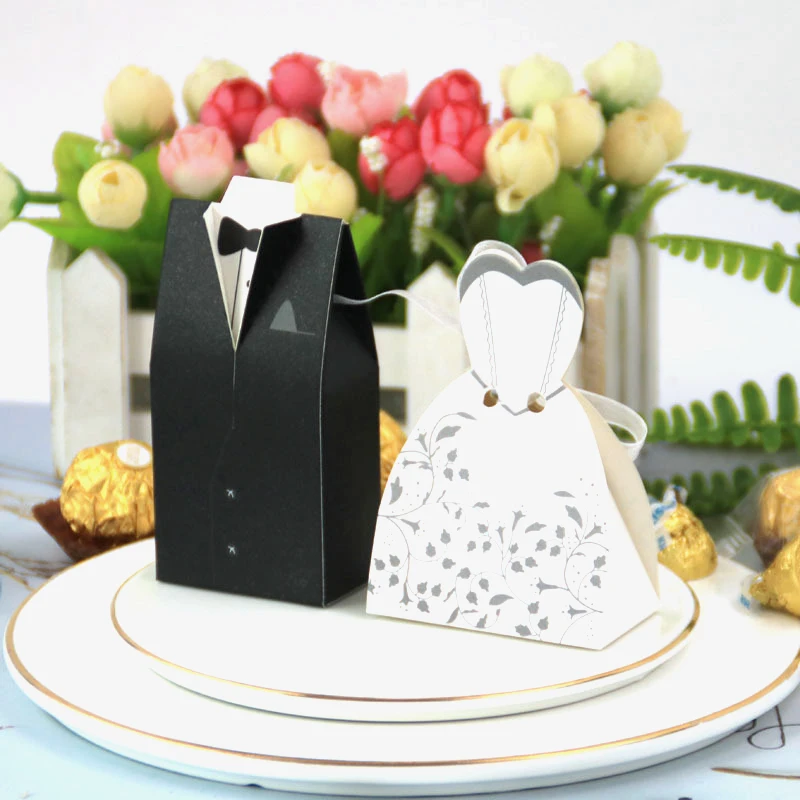 

Свадебные сувенирные коробочки картонные 20/50/100 шт