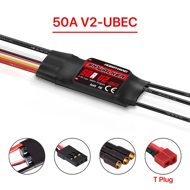 Hobbywing Skywalker 50A V2-UBEC T-plug