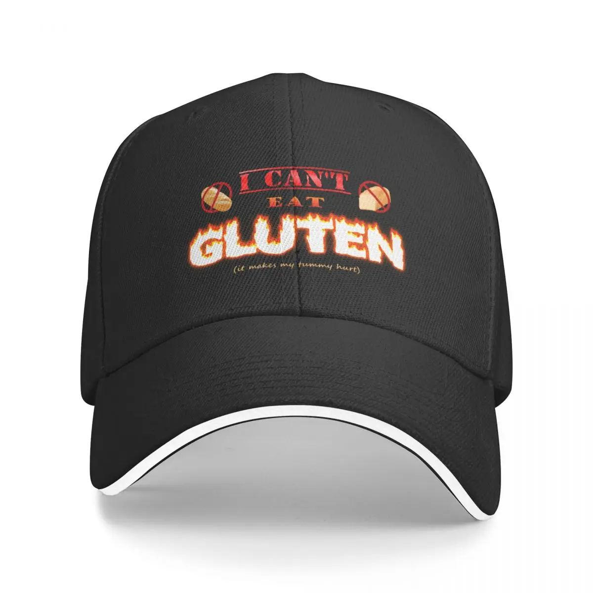 

Baseball Cap For Men Women TOOL Band I Can't Eat Gluten It Makes My Tummy Hurt Gluten Intolerant Celiac Meme Anime Hat Golf Hats