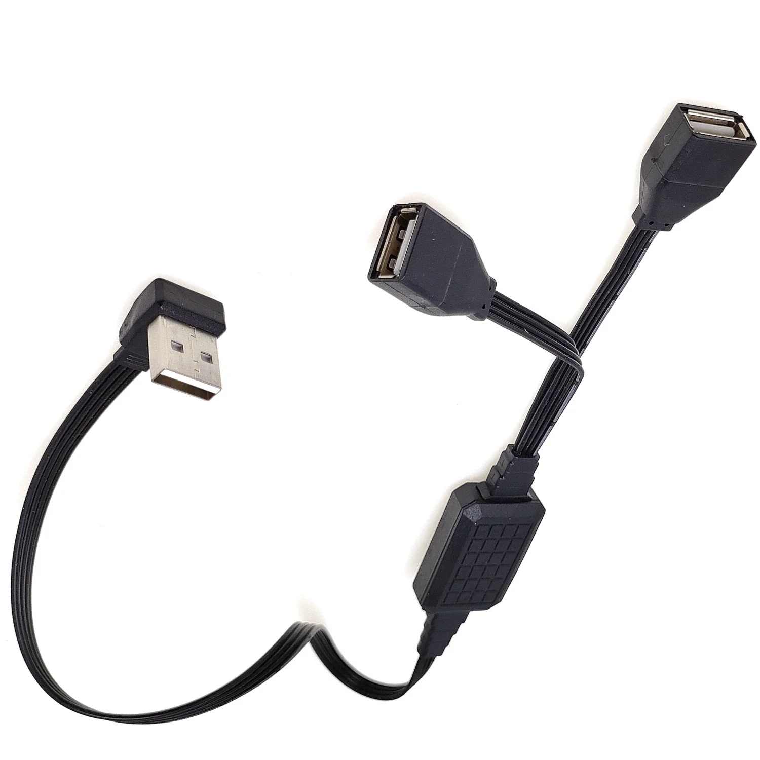 Фото 60CM Cable distributor and USB 2.0, PC power adapter converter, car Dual data transmission charging cable, 1 male and 2 female №3