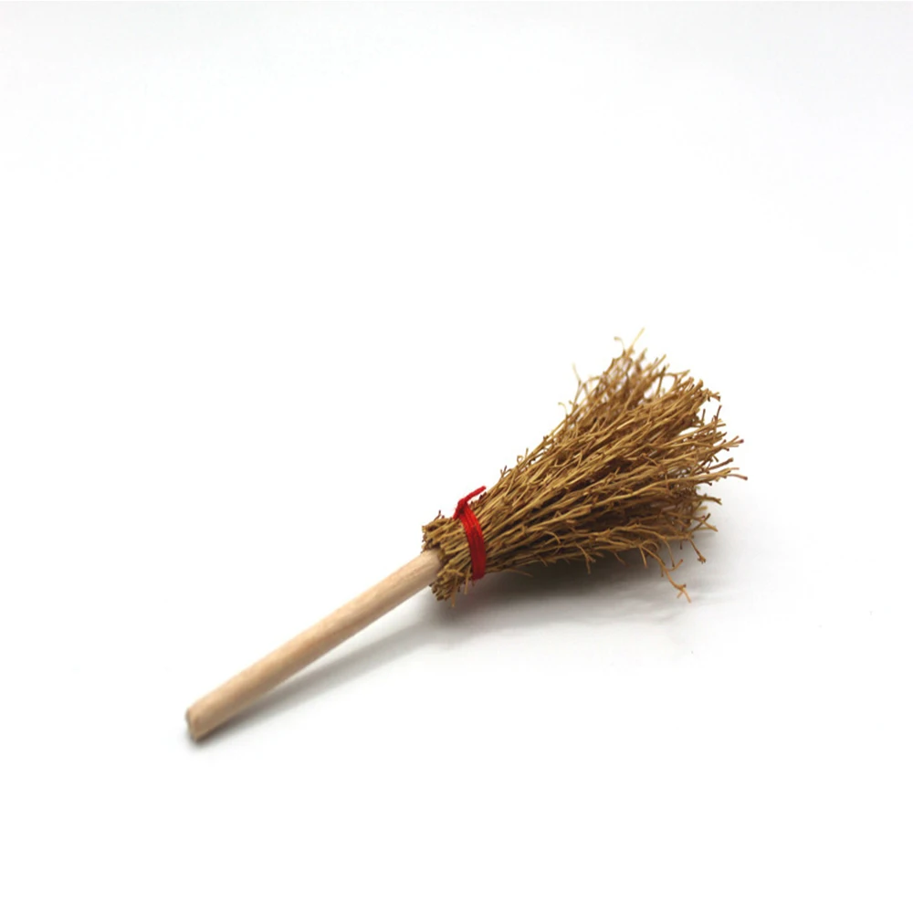 

Dollhouse 1/12 Mini Ornament Simulation Small Broom Natural Handmade Pendan