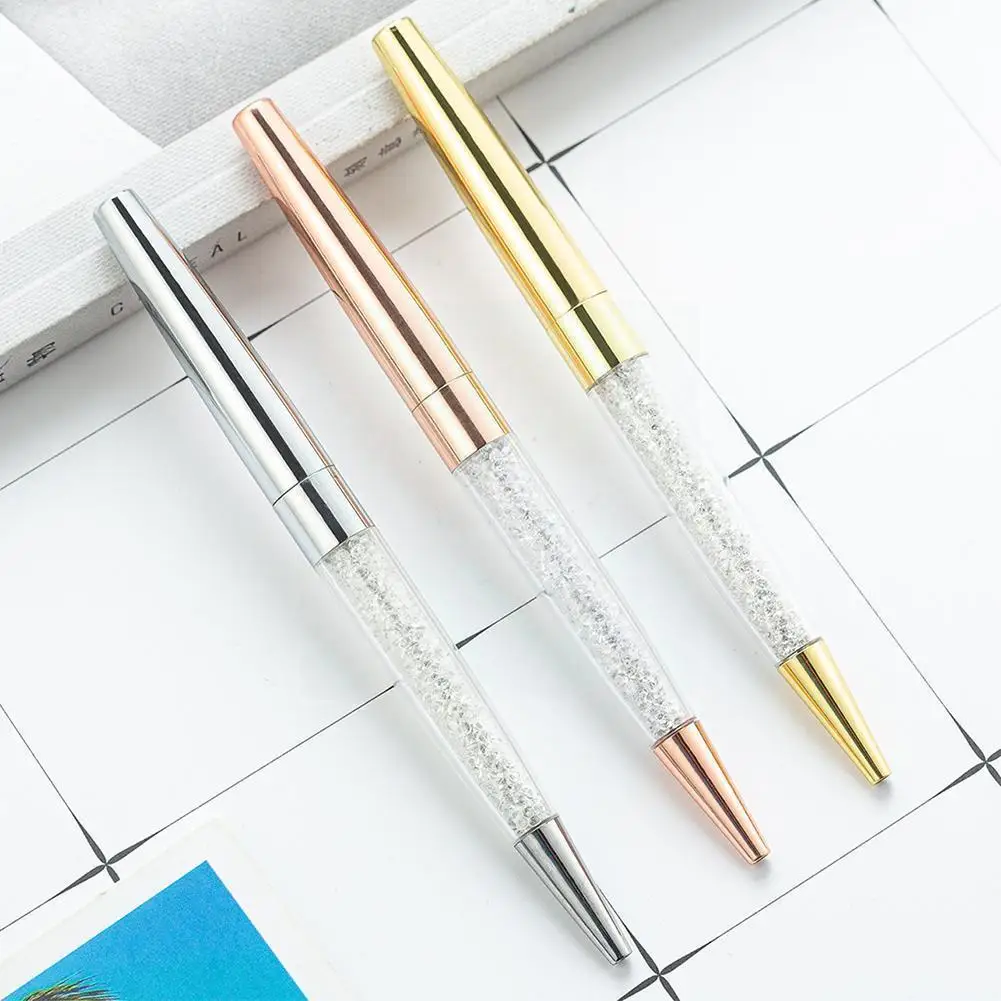 

60pcs Crystal Broken 60pcs Diamond Ballpoint Pen Metal High Signature Ballpoint Pen Ballpoint Pen Luxury Quality Calligraph W8g1