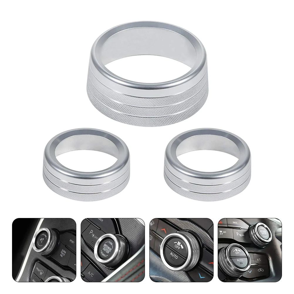 

3 Pcs Challenger Knob Cover Air Conditioning Climate Control Trim Air Conditioner Accessories Conditioner Button Decorate