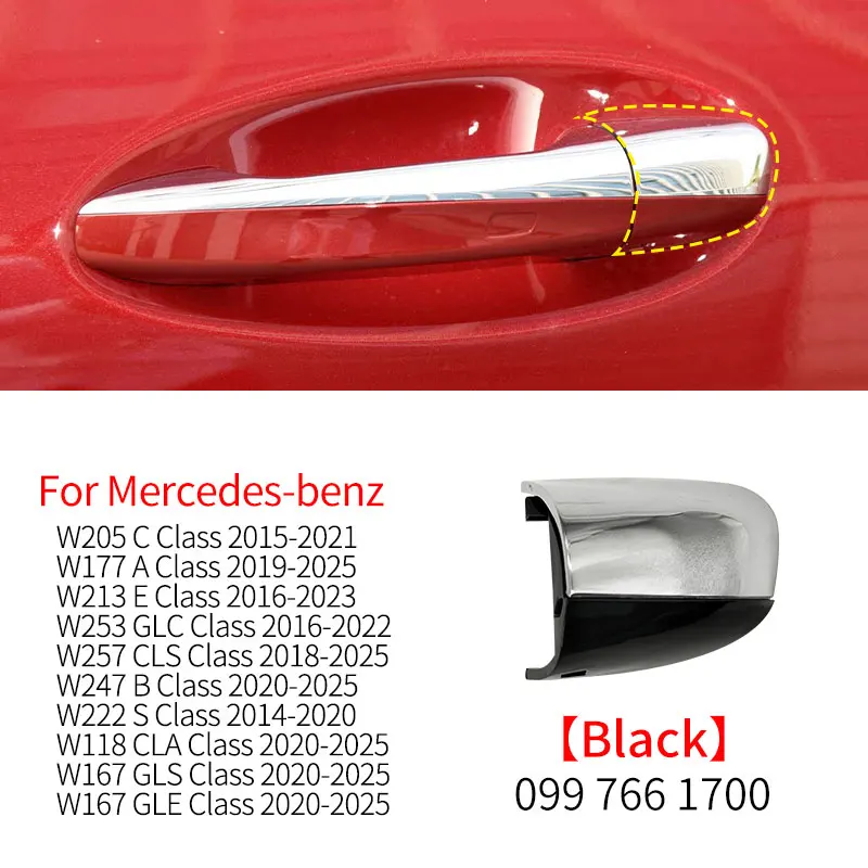 

Автомобильная передняя левая внешняя дверная ручка, колпачок для ключа, накладка для Mercedes Benz A B C E S GLC GLE Class W118 W205 W213 W247 W253