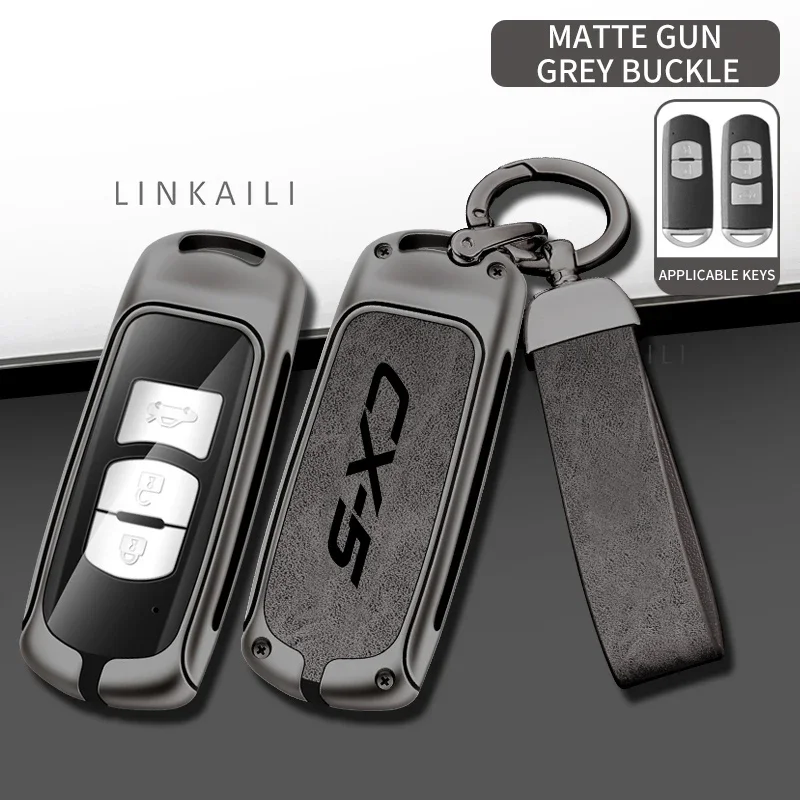 

Подходит для Mazda CX-5 2013 2014 2015 2017 2019, сумка для ключей из цинкового сплава, натуральная кожа, чехол для ключей внедорожника, аксессуары