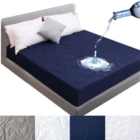 100 waterproof elastic fitted sheet super throw quilted embossed mattress protector for bed and sofa cover luxury home decor