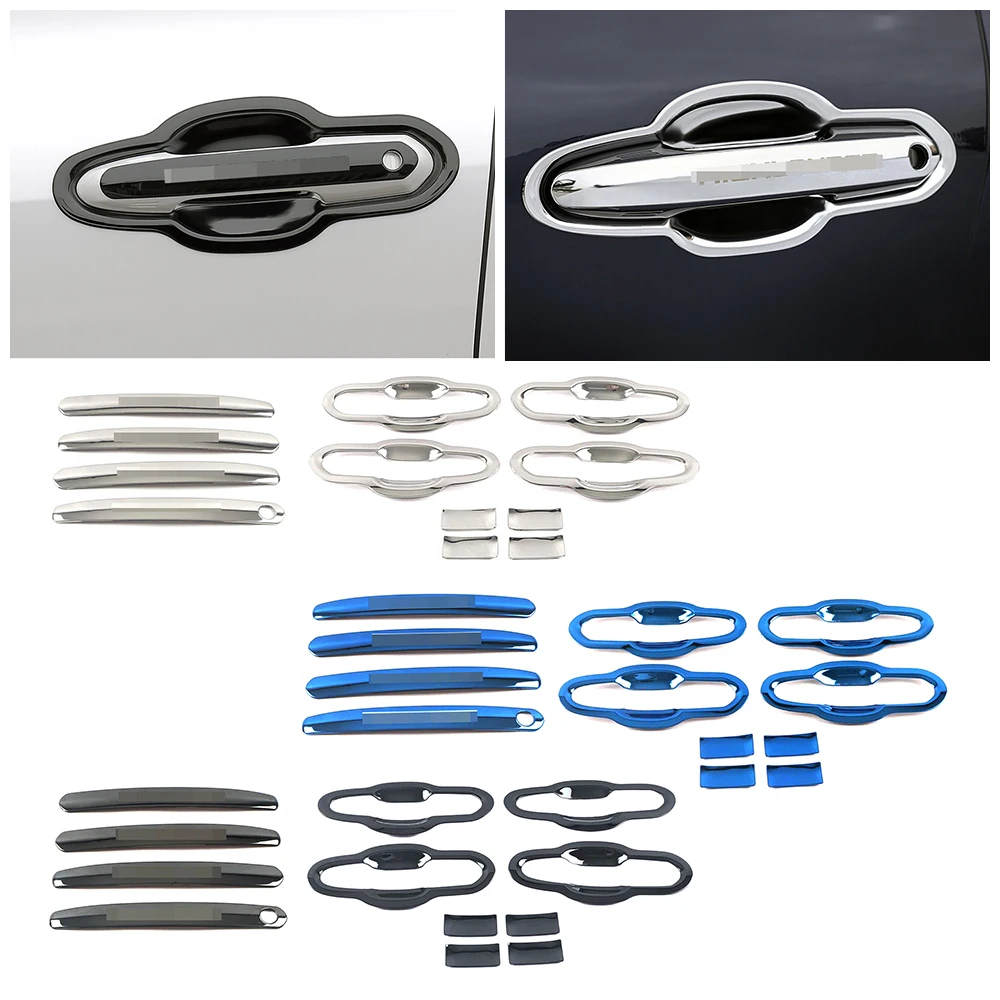 

Внешняя часть для Toyota Highlander XU70 2022, крышка ручки двери, Боковая Отделка чаши двери, защитная декоративная наклейка из нержавеющей стали