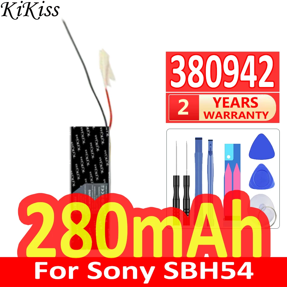 Мощный аккумулятор 280 мАч KiKiss 380942 (2 линии) для цифровой батареи Sony SBH54