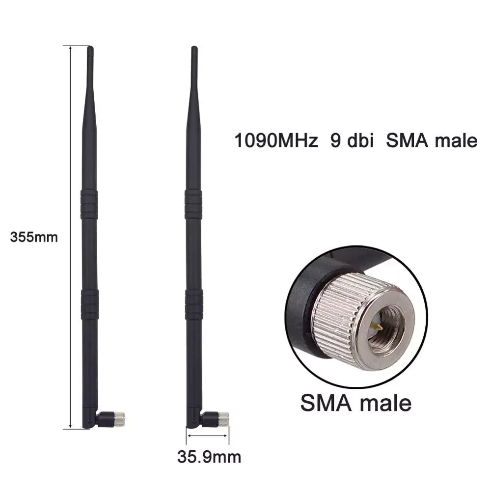 

10 piece/lot 10 dbi 1090MHz Antenna ADS-B/TCAS/SSR SMA Male Adapter connector Signal Booster 375mm