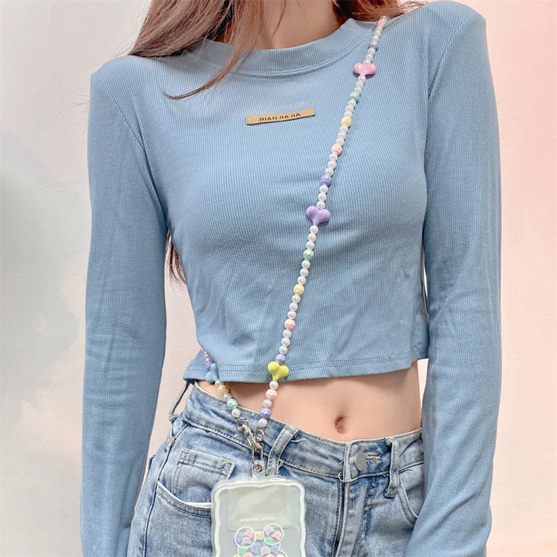 

Креативная цепочка в виде сердца из акрилового искусственного жемчуга и бусин для женщин и девушек, декоративное Ювелирное Украшение, брас...