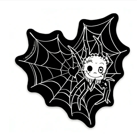 Бархатный коврик с паутиной