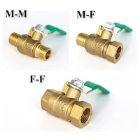 brass valve brass small ball valve connector joint 18 14 38 12 femalemale thread copper pipe fitting coupler adapter
