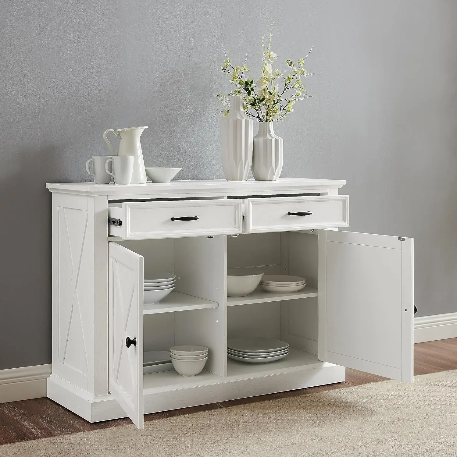 Комод Clifton потертый белый