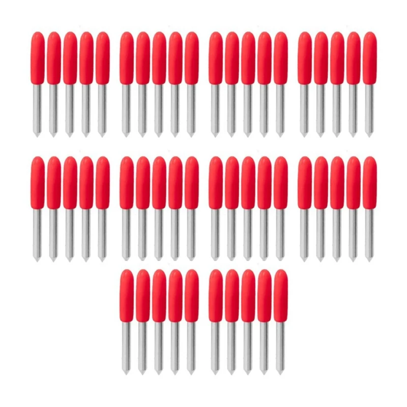 

50Pcs Plotter Blade Set 30/45/60 Degrees Roland Cricut Tool Wood Working Blades Vinyl Cutter Offset Replacement Carving Tool