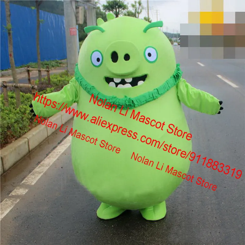 

Высококачественный эва материал зеленая свинка талисман одежда мультяшный набор игра День Рождения вечерние ролевая маска Взрослый праздничный подарок 1009