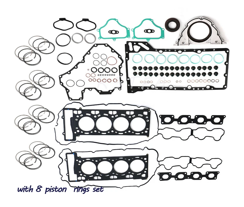 

Engine Overhaul Gasket Seal Set with 8 Piston Rings for B F01 F02 F07 F10 F11 E70 E71 550i 750i X5 X6 50i 11127567765