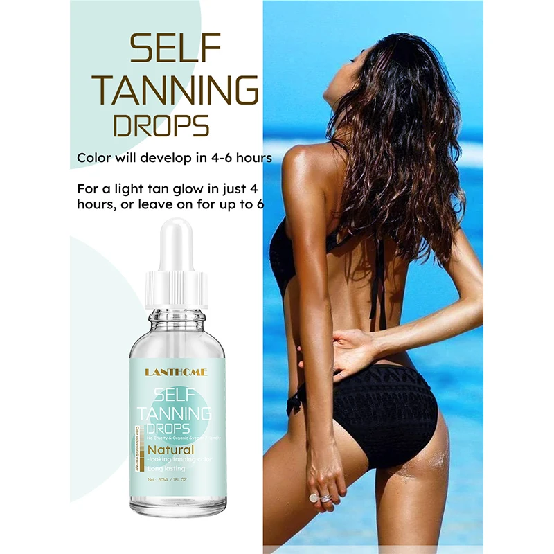 

1PCS Self-Tanning Drops Body Lotion Skin Care Cream Tanner For Daily Care 30mL