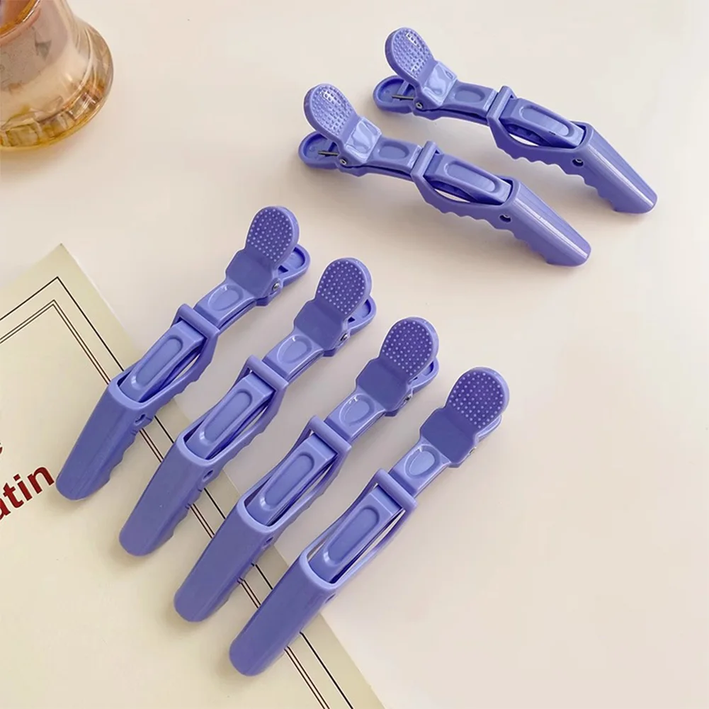 6 шт. красочные заколки для волос из кожи аллигатора зажимы парикмахерских