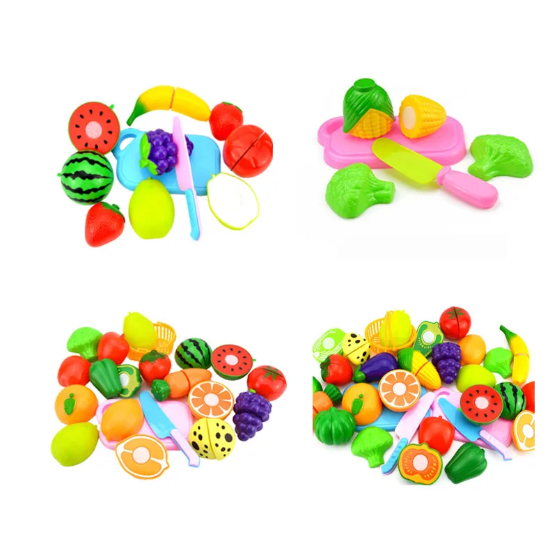 

Fruit Vegetable Food Cutting Set Pretend Role Play Kitchen Food Toys For Kids Educational Toys,Random Style