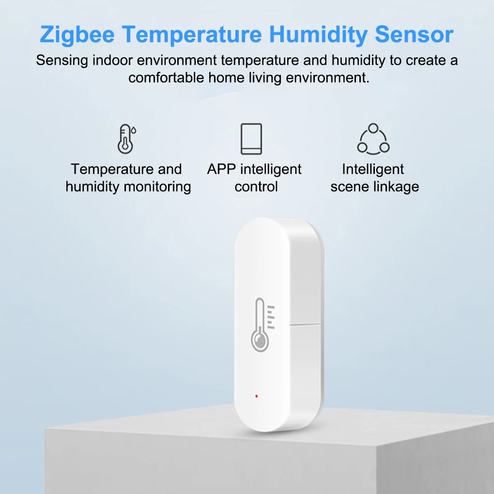

Датчик влажности и температуры Zigbee Tuya, умный уведомление об обнаружении температуры в гостиной, спальне, офисе, с Wi-Fi