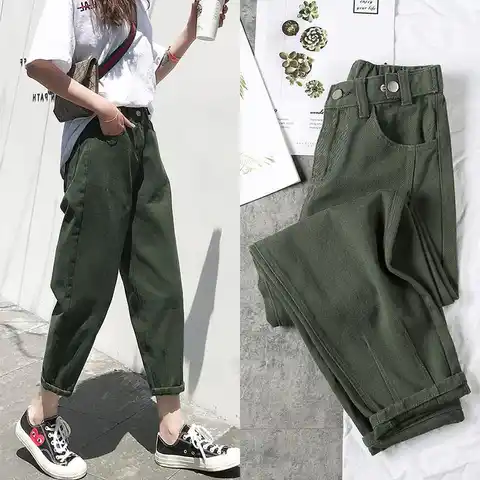 Jeans for Women 2020 Women's Jeans Trousers Jeans Woman High Waist Jeans Mom Jeans Elastic Harem Pants Boyfriend Loose Casual