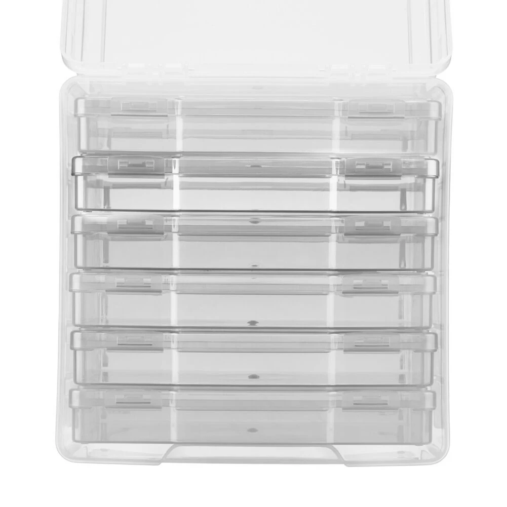 

Practical Photo Storage Box 6.625x 4.75x 1.25inches Big Capacity Buckle Design Multiple Color For Holding Photos/ Jewelry