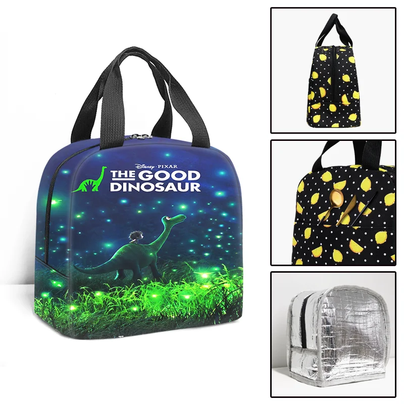 Disney The Good Dinosaur Kids School Insulated Lunch Bag Thermal Cooler Tote Food Picnic Bags Children Travel Lunch Bags