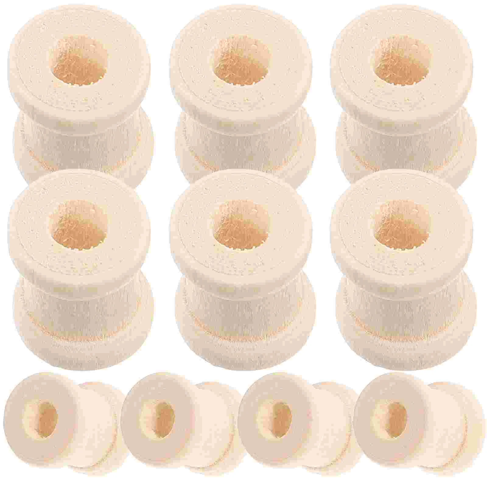 

100pcs Unfinished Wood Spools Hour Glass Shaped Spools Wooden Spools Bobbin Sewing Tools for and Craft Accessories