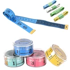 Измерительная лента, рулетка для измерения размеров тела, для шитья, измерительная лента, сантиметр, мягкая, случайный цвет