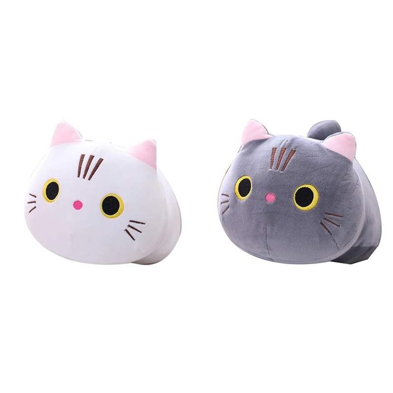 

Kawaii, кошка, плюшевые игрушки, мягкая Милая кошка, кукла, милая подушка в виде животного, мягкая мультяшная подушка, Детский Рождественский по...