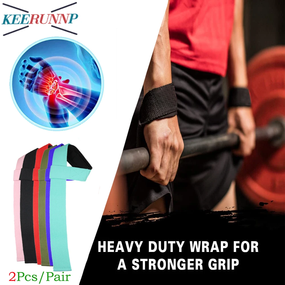 1 пара подъемных ремней для тяжелой атлетики-мощные хлопковые ремни на запястье