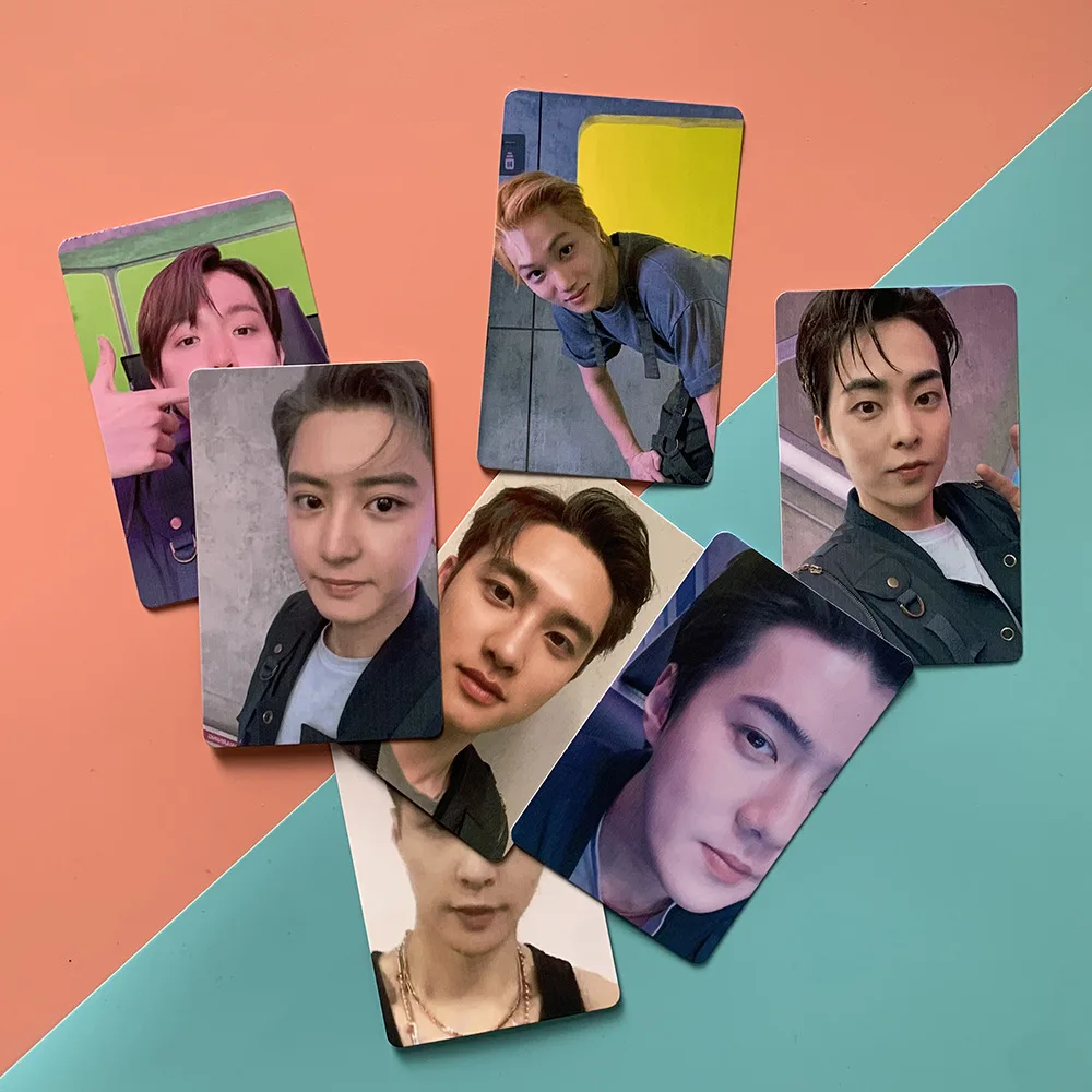 

6/7pcs/set Kpop Group EXO Don't Fight The Feeling Photocard Picture Jewel Case version Postal Cards Card Photo Cards