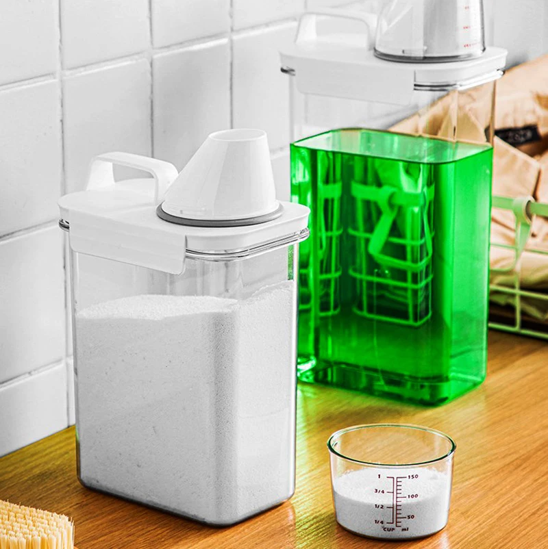 2300 мл герметичный контейнер для хранения стирального порошка с крышками зерна