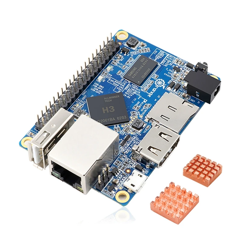 

For Orangepi One PC Development Board Allwinner H3 ARM 1GB Memory Open Source Programming Microcontroller With Heat Sink