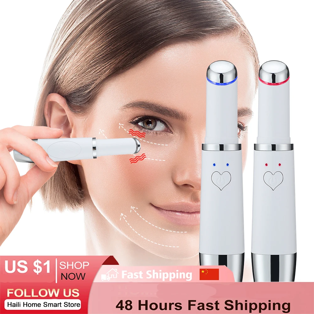 

Heating Therapy Ions Electric Vibration Eye Massager Anti-Ageing Wrinkle Dark Circle Wrinkle Removal Beauty Lift Eye Care