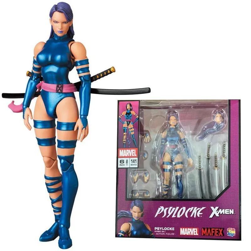 

MAFEX No.141 MAFEX PSYLOCKE X-Men Аниме фигурки, коллекционные экшн-игрушки, спасибо за вашу покупку