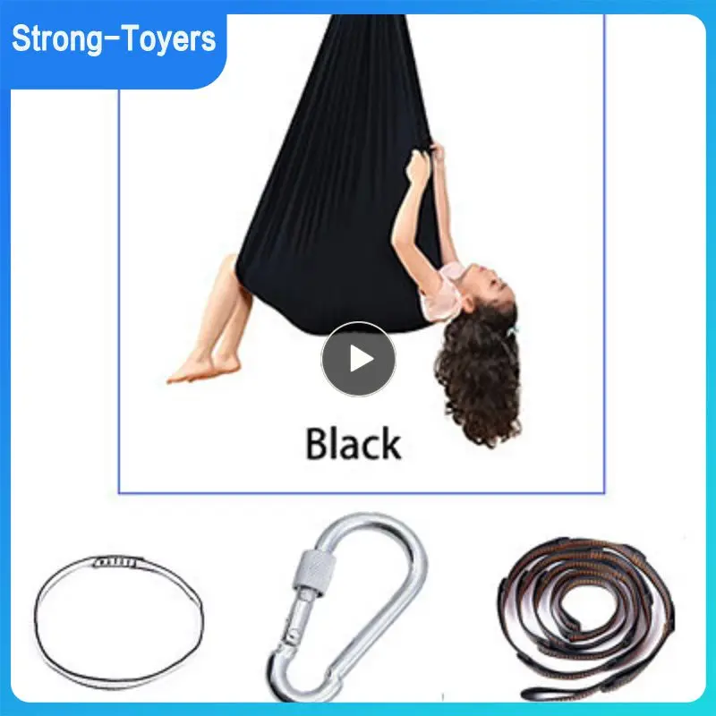 

NWE Yoga Hammock Full Set Kids Home Hanging Swing Hammock Seat Outdoor Nylon Wrap Aerial Yoga