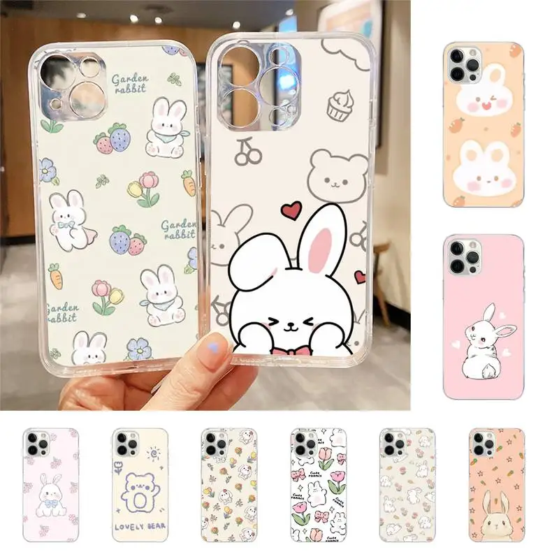 

Cute Rabbit Cartoon Phone Case For Iphone 7 8 Plus X Xr Xs 11 12 13 Se2020 Mini Mobile Iphones 14 Pro Max Case