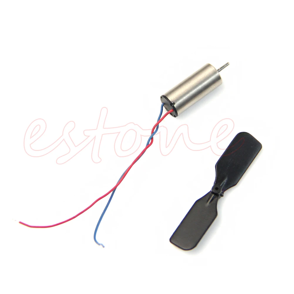 

1 Pairs 3.7V 48000RPM Coreless Motor + Propeller For RC Aircraft Helicopter Toy B03E