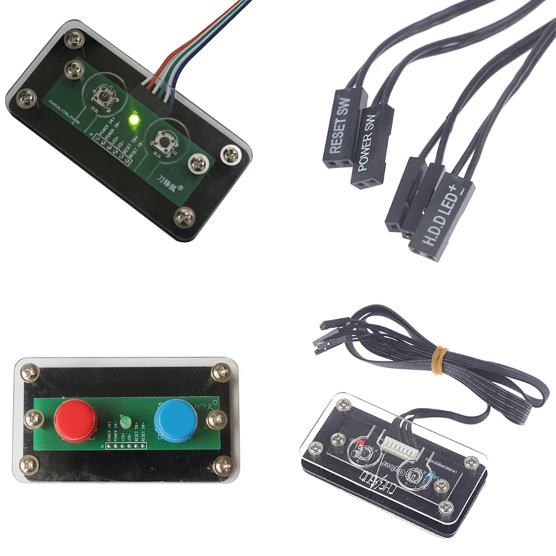 

1 шт., переключатель внешнего источника питания для настольного компьютера + кнопка перезапуска