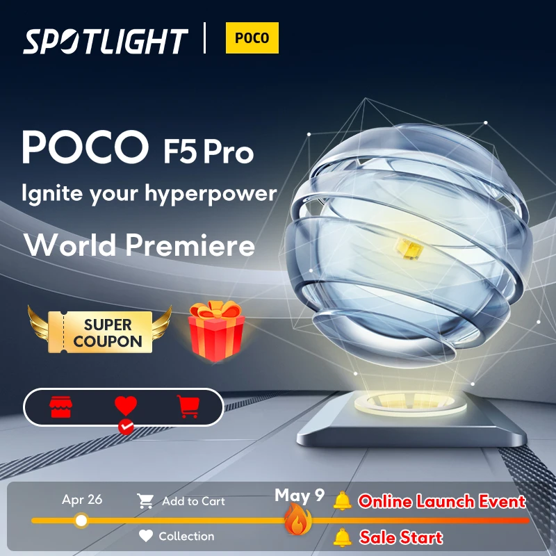 [World Premiere】POCO F5 Pro глобальная версия, 9 мая, 2023 20:00 GMT + 8 онлайн запускаемое событие, добавьте в корзину и список желаний! - купить по выгодной цене - Топ-200 товаров с Али